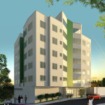 Maquete Eletrônica 3D - Edifício residencial 5 pavimentos