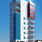 Maquete Eletrônica 3D - Fachada Edifício residencial